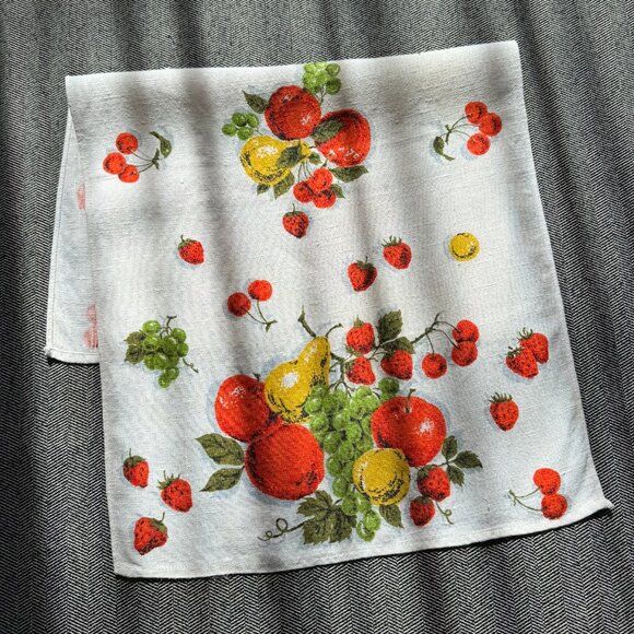 Pure Linen Vintage Kitchen Dishcloth Hand Towel Mixed Fruits - Picture 11 of 15